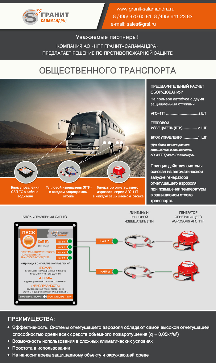 решение по противопожарной защите общественного транспорта